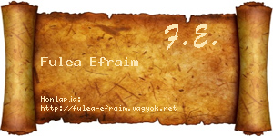 Fulea Efraim névjegykártya